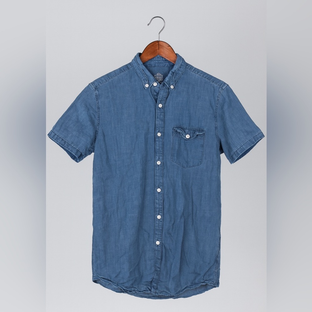 J. Crew Casual Denim Blue Button-Down Shirt